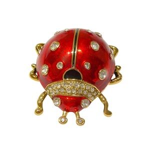 Roman, Inc. Jeweled Ladybug Hinged Trinket Box